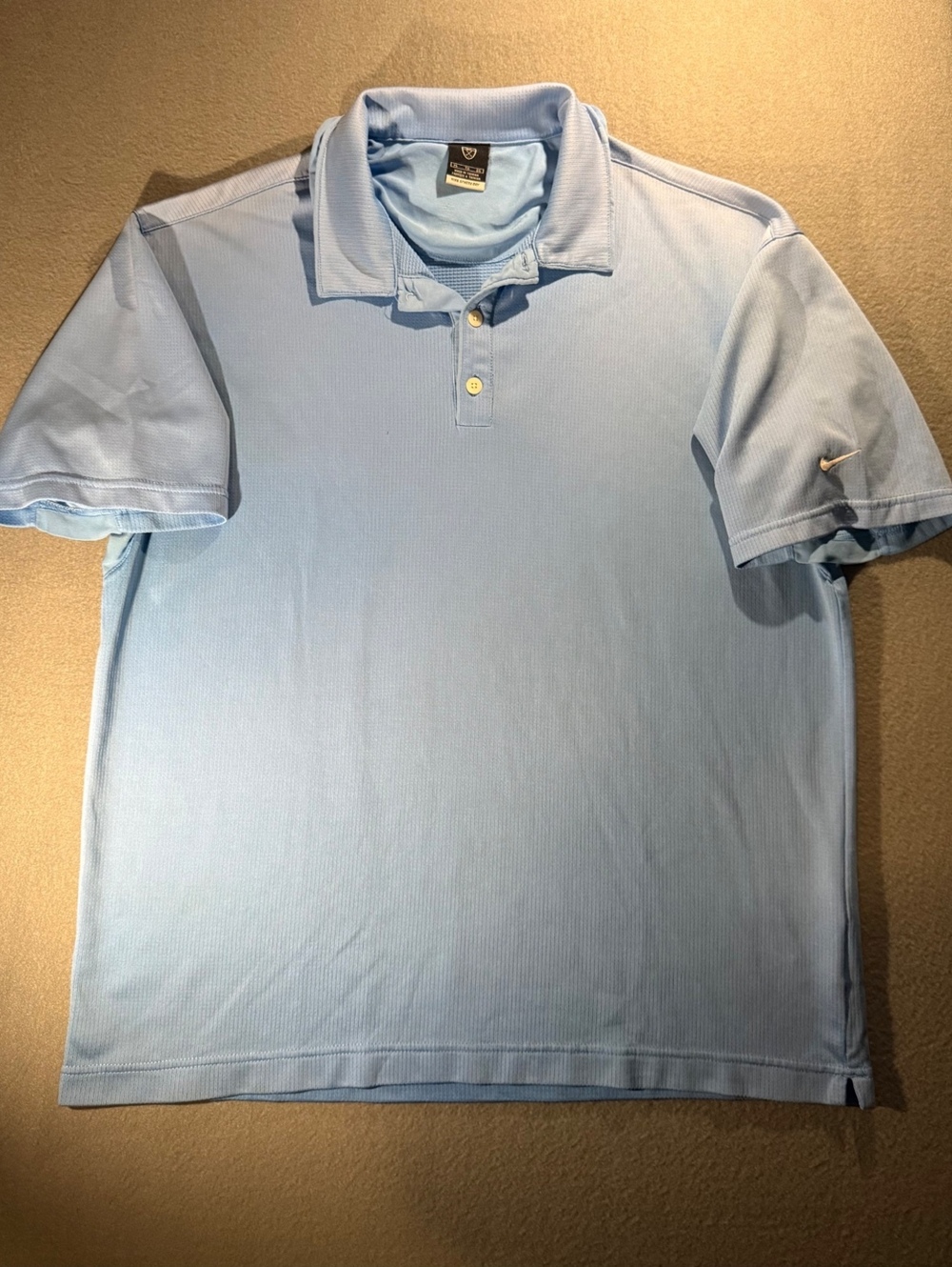 Nike Sphere Dry Light Blue Polo Shirt Size Large